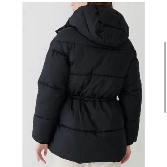 J crew Chateau Puffer Jacket black warm preppy ski winter coat water repellent S - Picture 3 of 15